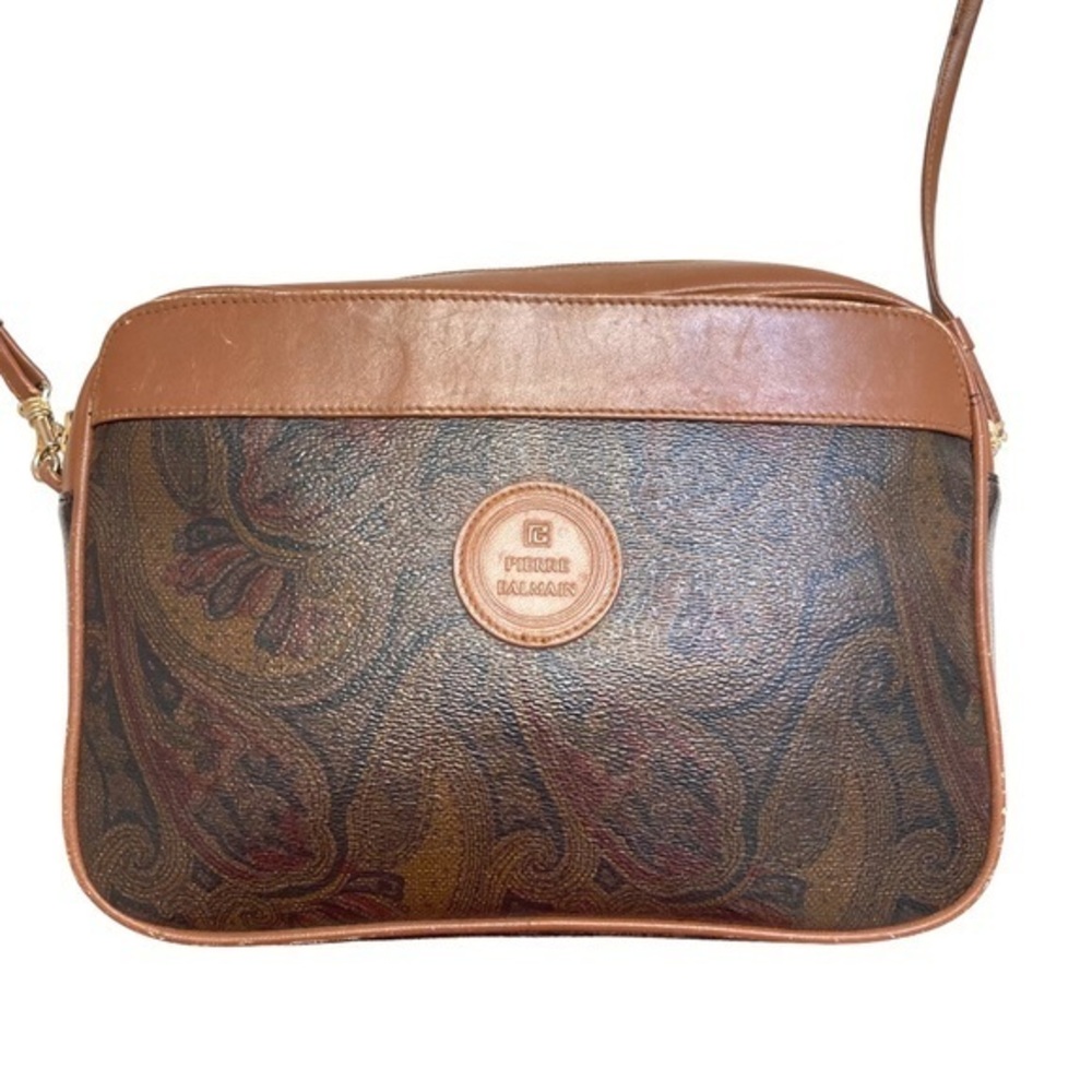Pierre Balmaine vintage canvas and leather messenger bag
